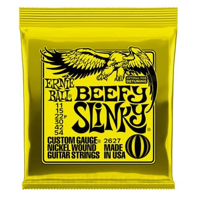 Beefy Slinky Nickel Wound Electric Guitar Strings 11-54 Gauge Set - world standard special-tempered+tinned steel & ni-plated wrap on steel hex core image 1