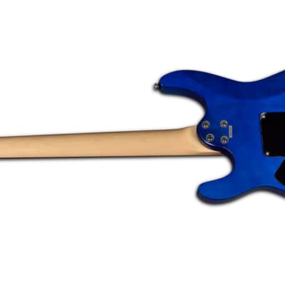 Bootlegger Guitar Royal HHH, Floyd Rose Double Locking Tremolo Blue Clear Quilted Maple finish, Stiletto Hard Case image 23