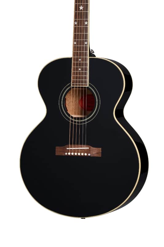 Epiphone J 180 LS Acoustic Electric Guitar Ebony image 1