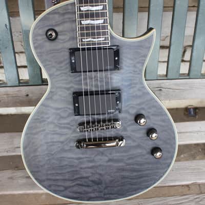 ESP LTD EC-401 QM 2017 - 2019 Neck Through (Satin See Thru Black) image 2