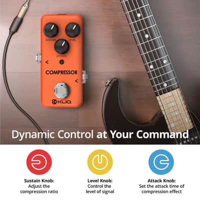 KLIQ Tiny Compressor Effect Pedal for Guitar & Bass image 4