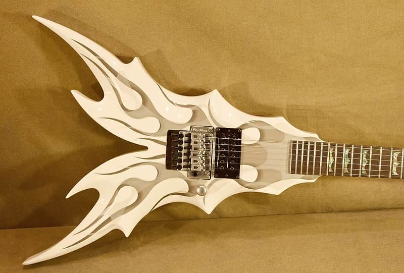 B. C. RICH DRACO GHOST FLAME 2015 White | Reverb