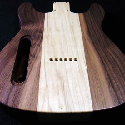 McCloud Double Cut Telecaster BODY / Tiger Wood / Walnut / Poplar / HH Routes / Hardtail / USA image 4
