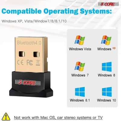 5 Core 50 Pieces Bluetooth 4.0 USB 2.0 CSR 4.0 Dongle Adapter for PC LAPTOP WIN XP 7 8 10 DONGLE BT 50PCS imagen 5