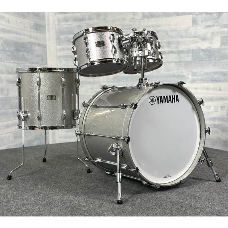 Yamaha Recording Custom 4pc Drum Set 22/10/12/16 Silver Sparkle image 1