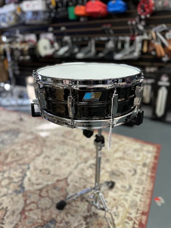LUDWIG LB416KB 'B' STOCK 5 X 14 HAMMERED BLACK BEAUTY SNARE DRUM - FLOOR DEMO image 1
