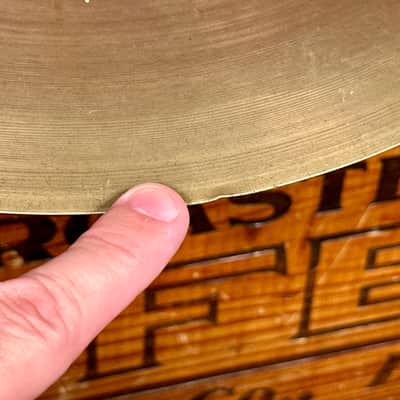 14" Zildjian A 1930s 1st / 2nd / Pre-Trans Stamp Hi-Hat Single Splash Cymbal 514g *Video* image 7