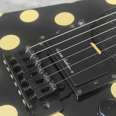 1996 Grover Jackson Japan Mini Rhoads Flying V w/Onboard Speaker/Amp (Polka Dot) image 4