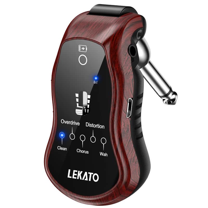 LEKATO Guitar Headphone Amplifier w/ bluetooth Receiver Clean Chorus Overdriver image 1