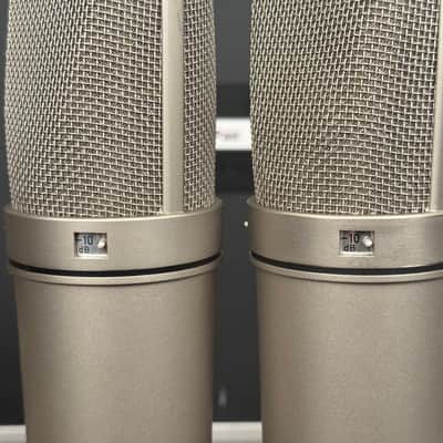 Vintage Neumann U 87 Condenser Microphone Stereo Pair. Close SN. Great Shape U87 1982 Z 48 Shock Mount image 10