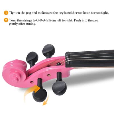 Cxxss Full Size 4/4 Bunnel Edge Electric Silent Violin for Student as gift image 3