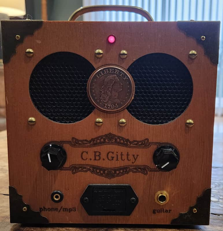 C.B. Gitty 1794 Copper Penny Cigar Box Pony Amp 2020s USA image 1