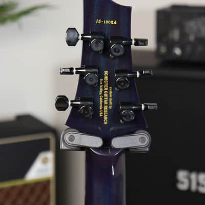 2015 Schecter USA Custom Shop Hollywood Classic Blue Crimson Flame Maple Top HH #15-10026 image 3