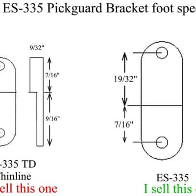 Allparts Archtop Pickguard Bracket for ES-175 and ES-335 Nickel image 3