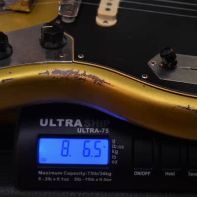 American Fender Jaguar Custom Relic Gold Sparkle image 24