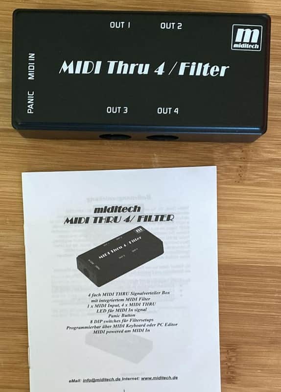 Miditech MIDI Thru 4 / Filter MIDI signal splitter / MIDI filter box image 1