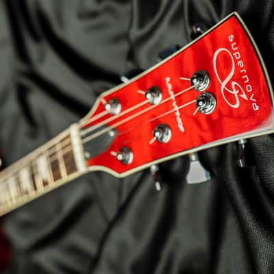 Buzzy Feiten  Supernova Classic  2018 Red Quilt Guitar image 8