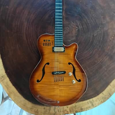 2003 Godin Multiac Jazz SA with Roland GI-20, Boss FS-6, CME DIN MIDI-to-USB converter, Boss VF-1, and cables