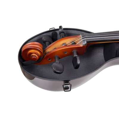 Crossrock 4/4 Cello Case Composite Carbon Fiber Hardshell with Shoulder Straps, Red image 8