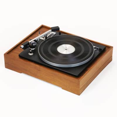 1960s Elac Miracord 50H Miraphon 50 Teak Case Smoked Gray Plastic Dust Cover Vintage Turntable Record Player HiFi Vinyl LP Clean with Manual image 7