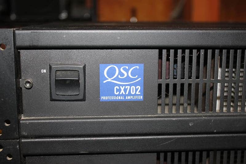 QSC CX702 2-Channel Commercial Power Amplifier 2010s - Black image 1