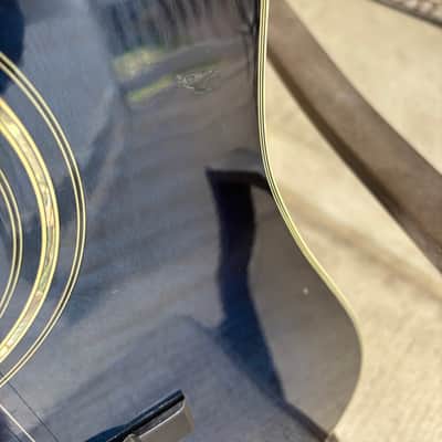 Alvarez Fusion Acoustic-Electric Guitar 2010s - Blue Burst image 12