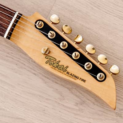 1980s Tokai Blazing Fire Talbo A-100D Vintage Aluminum Body Guitar HH Black, Japan image 4