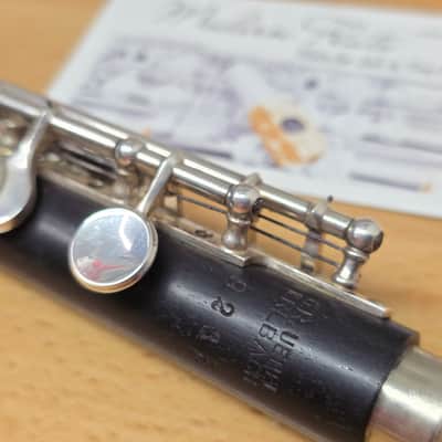 Vintage Uebel Handmade German Professional C Piccolo w/ Split E Grenadilla Wood Boehm w/ Silver Headjoint Leather Pads Nice image 8