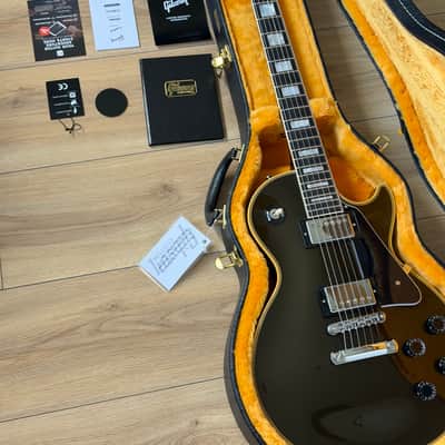 Gibson Les Paul Custom Shop Charcoal Metallic Gloss CH RARE Olive Drab Similar image 17