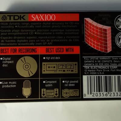 1-1992 TDK SA-X 100 Black Gold SAX Type II CRO2 High Position Cassette Tape CD 100 Mins New Sealed NOS - Will Combine Shipping! image 3