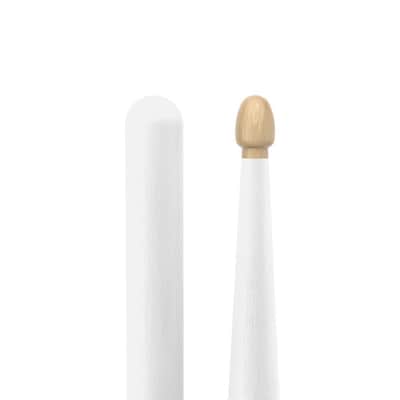 Promark Rebound 5A Painted Hickory Drumsticks, White Drum Sticks- RBH565AW-WHITE image 5