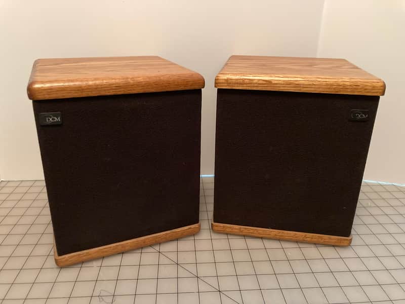 Vintage DCM Half Time Bookshelf Speaker Pair made in Ann Arbor image 1