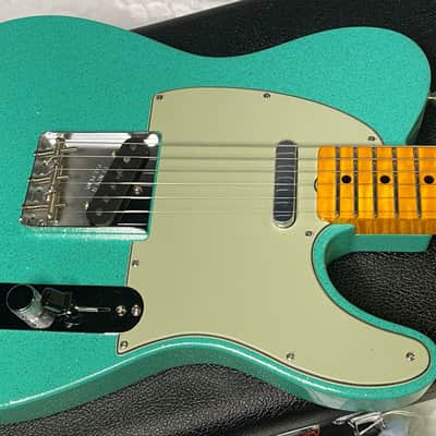NEW! Fender Custom Shop Flamethrower Telecaster Custom - NOS - Modern Specs - Texas Special Pick-Ups - AAAA Flamed Neck - Seafoam Green Sparkle - Authorized Dealer - 7.6lbs - G07120 image 3