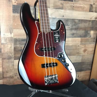 Fender American Pro II Jazz Bass, FRETLESS, Sunburst, Hard Case, Free Ship 716 image 2
