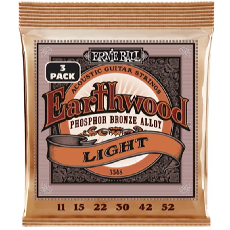 Ernie Ball Earthwood Acoustic Guitar Strings Bundle 3 Pack 11-52 image 1
