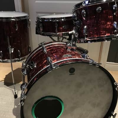 Yamaha Vintage Drum Set 'D20 Outfit' 1969 Red Pine wrap image 11