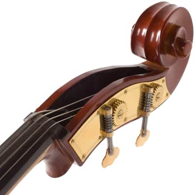 Palatino VB-029 Bergamo Solid Hand-Carved Upright Bass + Carrying Bag, 3/4 Size image 4