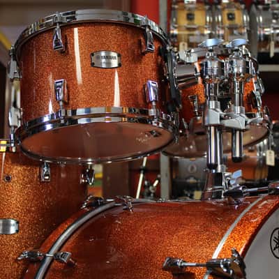 Yamaha Absolute Hybrid Maple 4-piece Shell Pack 22/16/12/10 - Orange Sparkle image 2