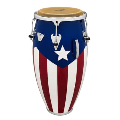 Latin Percussion LP Matador 11" Quinto Oak Puerto Rican Flag (M750S-PR) image 4