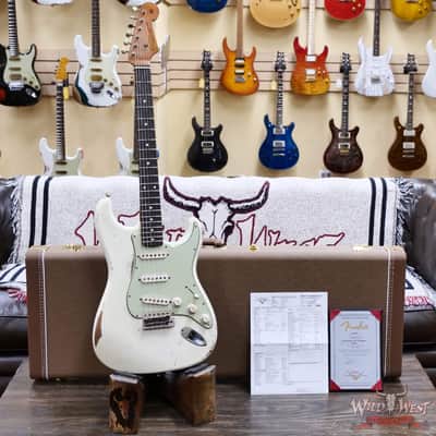 Fender Custom Shop Andy Hicks Masterbuilt 1963 Stratocaster Relic Aged Olympic White 7.30 lbs image 6