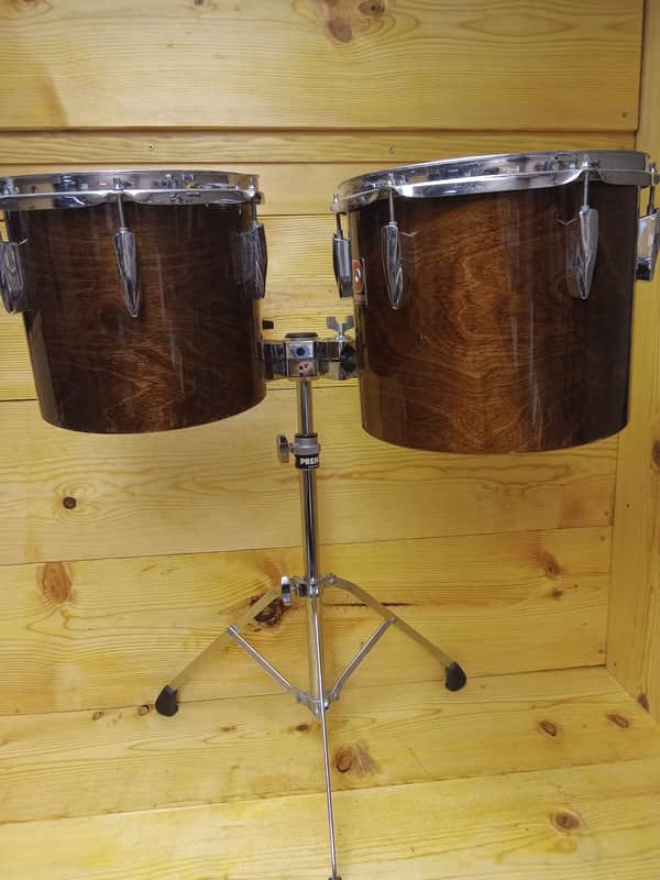 Premier Vintage Concert Toms 10"/12" With Stand - Natural image 1