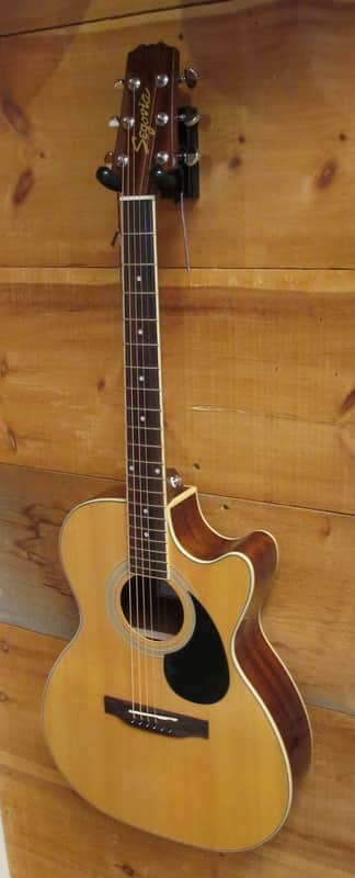 Segovia Acoustic Electric Guitar Cut Away Body W/ Built In Tuner & EQ FC07G-N Natural NEW image 1