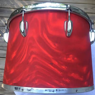 Slingerland Marching Tom 1970's - Red Flame 10 x 14 image 5