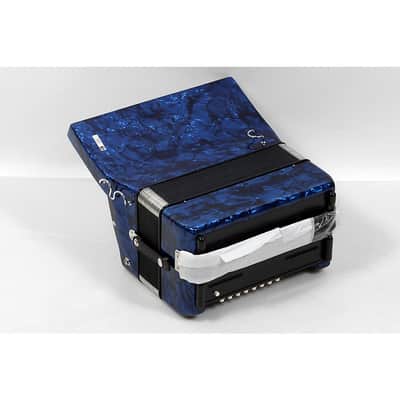 Hohner Bravo II 48 Accordion With Black Bellows - Regular Blue image 2