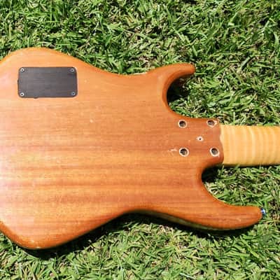 1992 "PS" Mini Electric Guitar - Natural Quilted Maple - Flamed Neck - Bartolini PU image 8