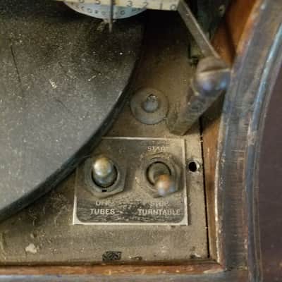 Sound Scriber Rare Vintage Record Cutting Lathe small tube amp Soundscriber 1930s-1940s - stained wood image 12