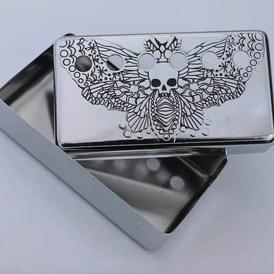 2pc Vintage Butterfly Top Guitar Humbucker Pickups Covers Neck and Bridge Set 50/52MM Spacing image 3
