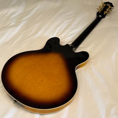 2004 Epiphone Dot Deluxe Flame Top - Made in Korea (MIK) - Vintage Sunburst - Free Pro Setup image 15