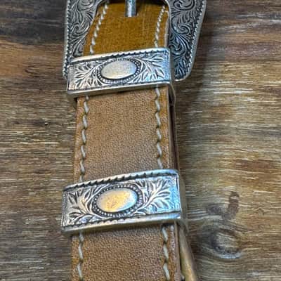 Blue Bell Straps  MONTEREY Artisan Custom for Al’s Music Factory  Aniline Patina Washed Silver Hardware image 13