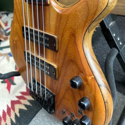 Chris Stambaugh Music Designs 5 String Bass - Koa top birdseye maple neck image 5
